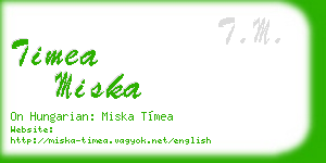timea miska business card